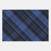 Feuille De Papier Cadeau Élégant bleu Noël flanelle plaid motif (Devant)
