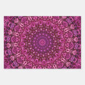 Feuille De Papier Cadeau Elégant bleu vert et violet de couleur jaune (Devant 3)