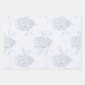Feuille De Papier Cadeau Elegant Blue & Silver Christmas Wrapping Paper (Devant 2)