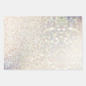 Feuille De Papier Cadeau Elegant Bokeh Parties scintillant Noël (Devant 3)