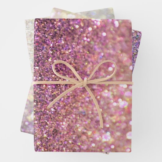 Feuille De Papier Cadeau Elegant Bokeh Parties scintillant Noël (En situation)