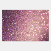 Feuille De Papier Cadeau Elegant Bokeh Parties scintillant Noël (Devant)