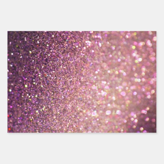 Feuille De Papier Cadeau Elegant Bokeh Parties scintillant Noël (Devant)