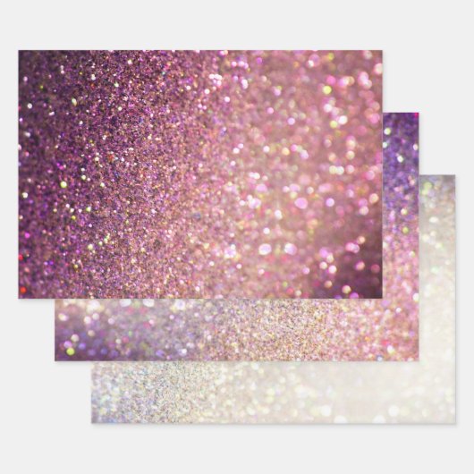 Feuille De Papier Cadeau Elegant Bokeh Parties scintillant Noël (Lot)