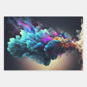 Feuille De Papier Cadeau Elégant cadeau Abstrait Smoke Art (Devant)