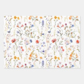 Feuille De Papier Cadeau Élégant cadeau mariage fleur sauvage (Devant 3)