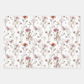 Feuille De Papier Cadeau Élégant cadeau mariage fleur sauvage (Devant)