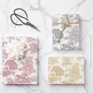 Feuille De Papier Cadeau Elégant Chic Argent Gris Rose Beige Cheige Toile