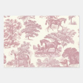 Feuille De Papier Cadeau Elégant Chic Horse Toile (Devant)