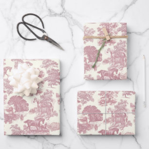 Feuille De Papier Cadeau Elégant Chic Horse Toile