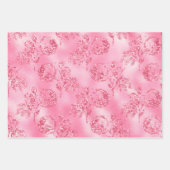 Feuille De Papier Cadeau Élégant Chic rose Étincelles Parties scintillant F (Devant 2)