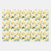 Feuille De Papier Cadeau Élégant citron (Devant)