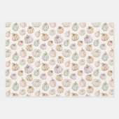 Feuille De Papier Cadeau Élégant Citrouille Automne (Devant 3)