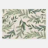 Feuille De Papier Cadeau Élégant Classic Pine Wreath Noël (Devant 3)