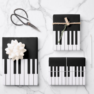 Feuille De Papier Cadeau Élégant clavier de piano Occasion musicale