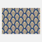 Feuille De Papier Cadeau Élégant damas classique (Devant)