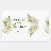 Feuille De Papier Cadeau Elégant doux Beige Vert Beige Pampas Grass (Devant)