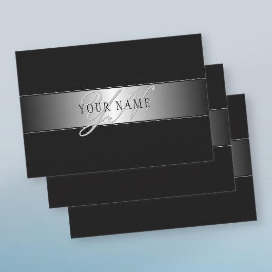 Feuille De Papier Cadeau Élégant écriture de script de monogramme modifiabl