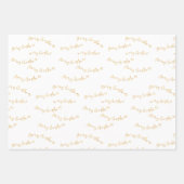Feuille De Papier Cadeau Elégant Faux Gold Christmas Tree Motif Cadeau (Devant 3)