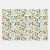Feuille De Papier Cadeau Elégant Fleur sauvage de printemps Floral Lapin de (Devant)