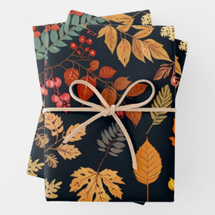 Feuille De Papier Cadeau Élégant Floral