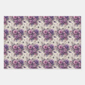 Feuille De Papier Cadeau Élégant Floral Alternative Halloween Motif (Devant)