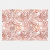 Feuille De Papier Cadeau Élégant Floral Rose Chic (Devant 3)