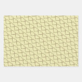 Feuille De Papier Cadeau Elegant Frame on Celestial Yellow Monogram Wedding (Devant 3)