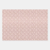 Feuille De Papier Cadeau Élégant Glam Girly Blush rose et argent (Devant 2)