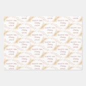 Feuille De Papier Cadeau Elegant Gold Glitter 70th Birthday (Devant 2)