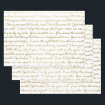 Feuille De Papier Cadeau Elegant Gold Love Modern Script Typographie Mariag<br><div class="desc">Un cadeau mariage dans un faux or moderne I Love You script de typographie fait une présentation géniale. Idéal pour les jeunes mariés,  les douches nuptiales,  les wedding showers,  les nouvelles maisons,  les douches fiançailles,  et plus encore.</div>
