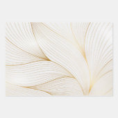 Feuille De Papier Cadeau Élégant Gradient motif linéaire doré (Devant 3)