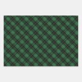 Feuille De Papier Cadeau Elegant Green Plaid Christmas Holiday (Devant 2)