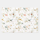 Feuille De Papier Cadeau Elégant jardin Fleur sauvage aquarelle (Devant 2)