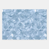 Feuille De Papier Cadeau Elegant Light Blue Glitter Glam Patterns (Devant 3)