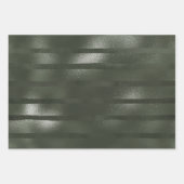 Feuille De Papier Cadeau Elégant Luxe Vert Or Noël Arbres de Noël (Devant)