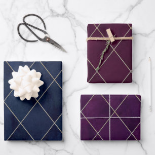 Feuille De Papier Cadeau Elégant Luxe Vintage Joyau Tons Jacquard Motif