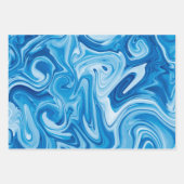 Feuille De Papier Cadeau Elégant Marbelized Paint Art Holiday Hanoukka (Devant 3)