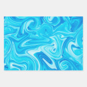 Feuille De Papier Cadeau Elégant Marbelized Paint Art Holiday Hanoukka (Devant)