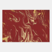 Feuille De Papier Cadeau Élégant marbre doré moderne (Devant 3)