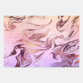 Feuille De Papier Cadeau Élégant marbre holographique (Devant 3)