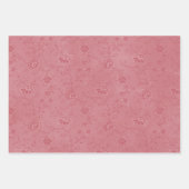 Feuille De Papier Cadeau Élégant Mariage de fleurs rouges (Devant)
