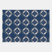 Feuille De Papier Cadeau Élégant Mariage floral Blush Blush Pony rose (Devant 2)