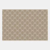 Feuille De Papier Cadeau Élégant Mariage Motif à main et à ruban (Devant 2)