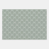 Feuille De Papier Cadeau Élégant Mariage Motif à main et à ruban (Devant)