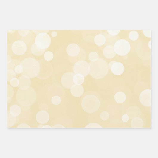 Feuille De Papier Cadeau Élégant Mariage Motif Gold Bokeh (Devant)