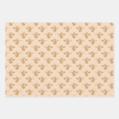 Feuille De Papier Cadeau Elégant mocha noir et or bee thème (Devant)
