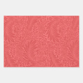 Feuille De Papier Cadeau Élégant modèle moderne rouge floral (Devant 2)