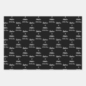 Feuille De Papier Cadeau Elégant moderne mariée Groom Noms Mariages (Devant 2)