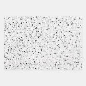 Feuille De Papier Cadeau Élégant Motif blanc Turquoise de Terrazzo (Devant 3)